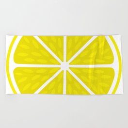 Fresh juicy lime- Lemon cut sliced section Beach Towel