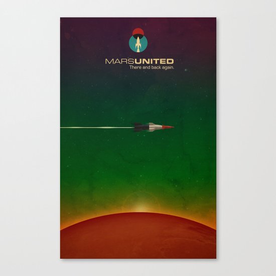 Mars United In Flight Canvas Print