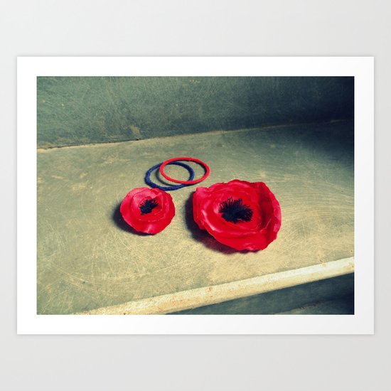 Crimson, Vermilion or Scarlet Art Print