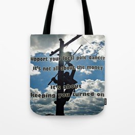 Support your Lineman Tote Bag