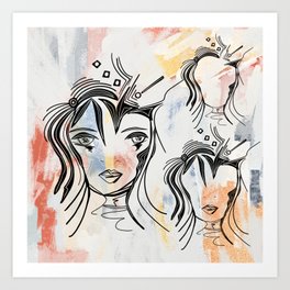 Good Vibes Boho Art A23 Art Print | Simple, Dianeliberty, Doodle, Linedrawings, Gypsysoul, Forher, Eclecticboho, Spirit, Drawing, Blackline 