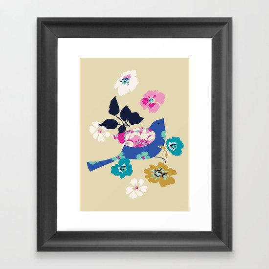Birds and Blooms 2 Framed Art Print