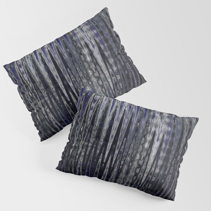 Dark Purple Abstract Line Design Pillow Sham