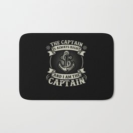 Captain Skipper Sailing Sailor Yacht Bath Mat | Graphicdesign, Saylinggif, Sailor, Seafaring, Skipper, Anchor, Present, Sailboat, Crew, Sailinglover 