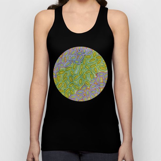 Diagonal Leaves Pattern Unisex Tank Top