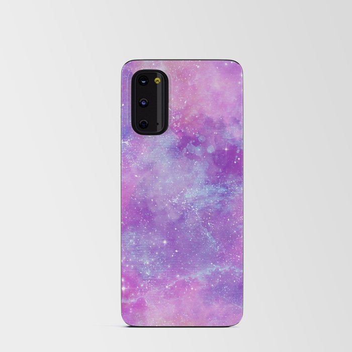 Purple Pink Galaxy Painting Android Card Case