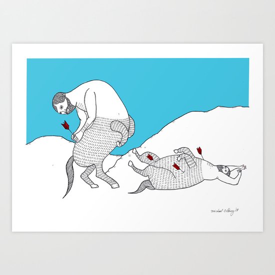 Centaur with Arrows Print Art Print