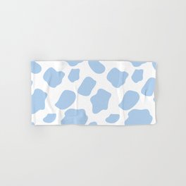cow print - blue Hand & Bath Towel