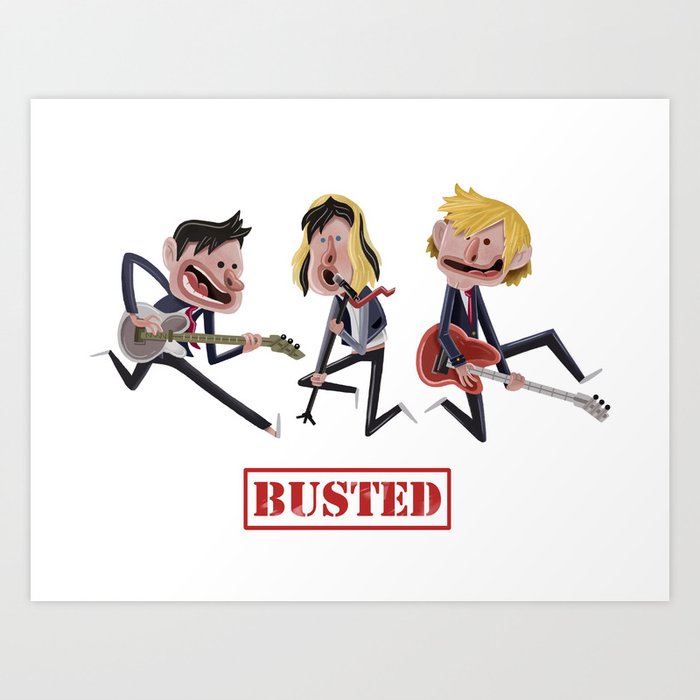 BUSTED (Band) Art Print