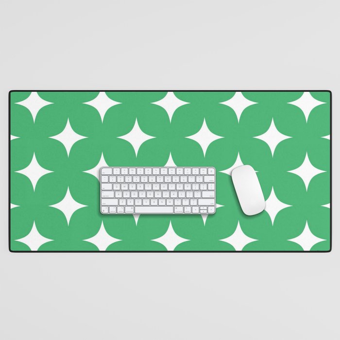 Jade Star Pattern Desk Mat