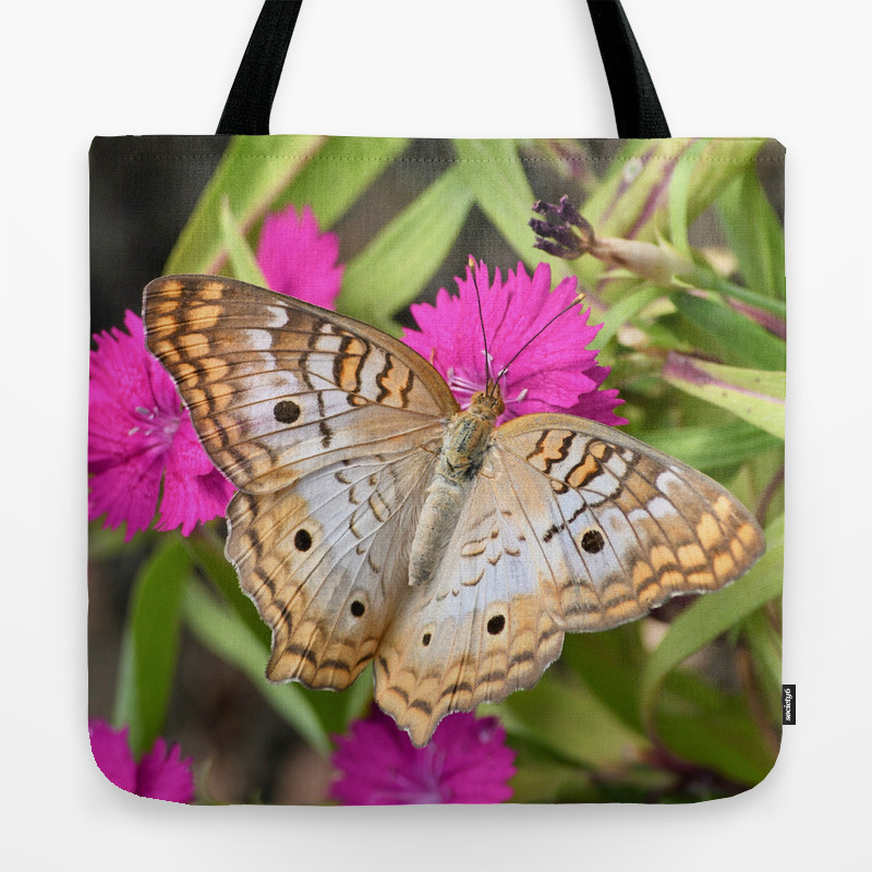White Peacock Butterfly On Flowers Tote Bag By Richardbryce Society6 White Peacock Butterfly On Flowers Tote Bag By Richardbryce Society6