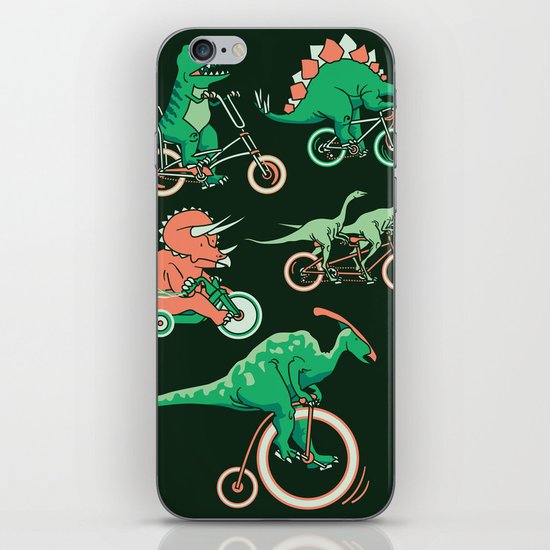 Dinosaurs on Bikes! iPhone & iPod Skin