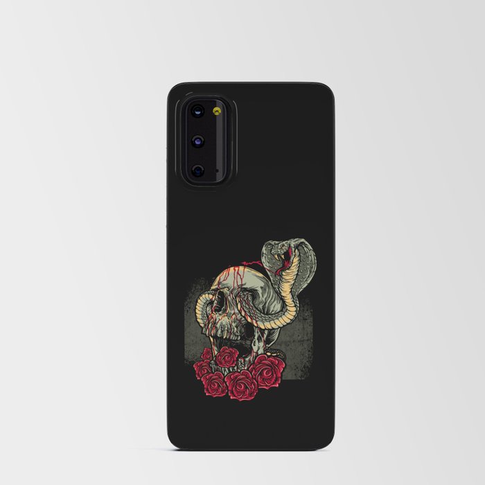 Skull Snake Roses Scary Horror Android Card Case