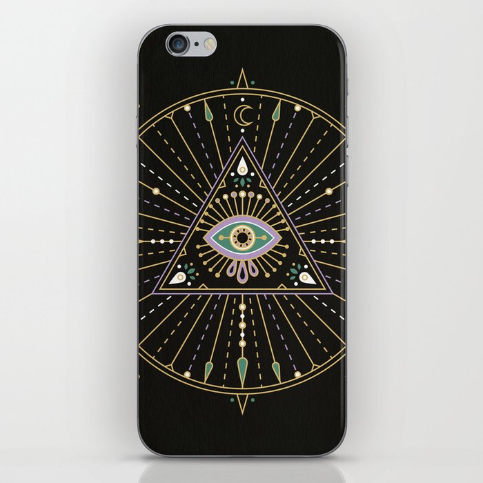 Evil Eye Mandala – Black iPhone Skin