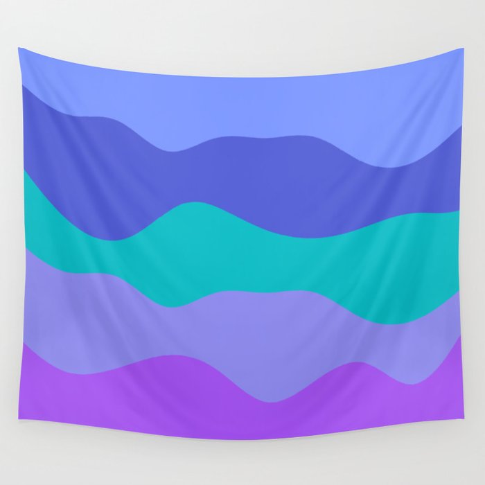 singular wave art_synthwave Wall Tapestry