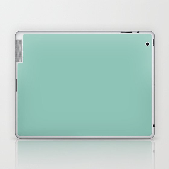 Light Aqua Green Solid Color Pantone Ocean Wave 14-5711 TCX Shades of Blue-green Hues Laptop & iPad Skin