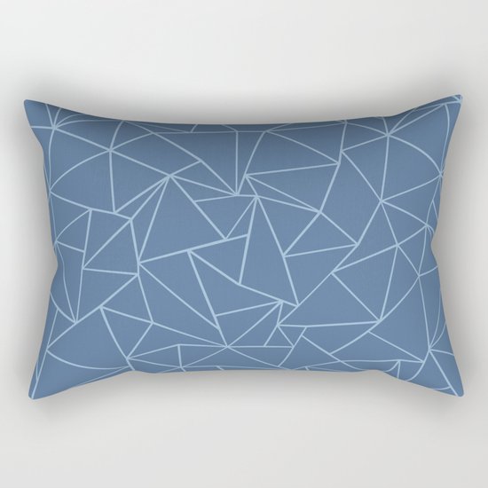 Ab Outline Blues Rectangular Pillow