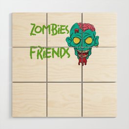Scary Zombie Halloween Undead Monster Survival Wood Wall Art