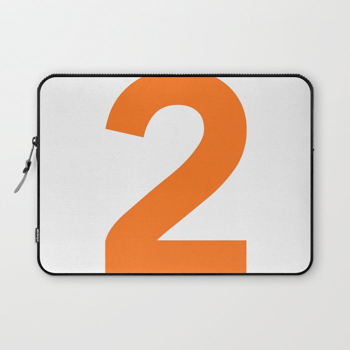 Number 2 (Orange & White) Laptop Sleeve