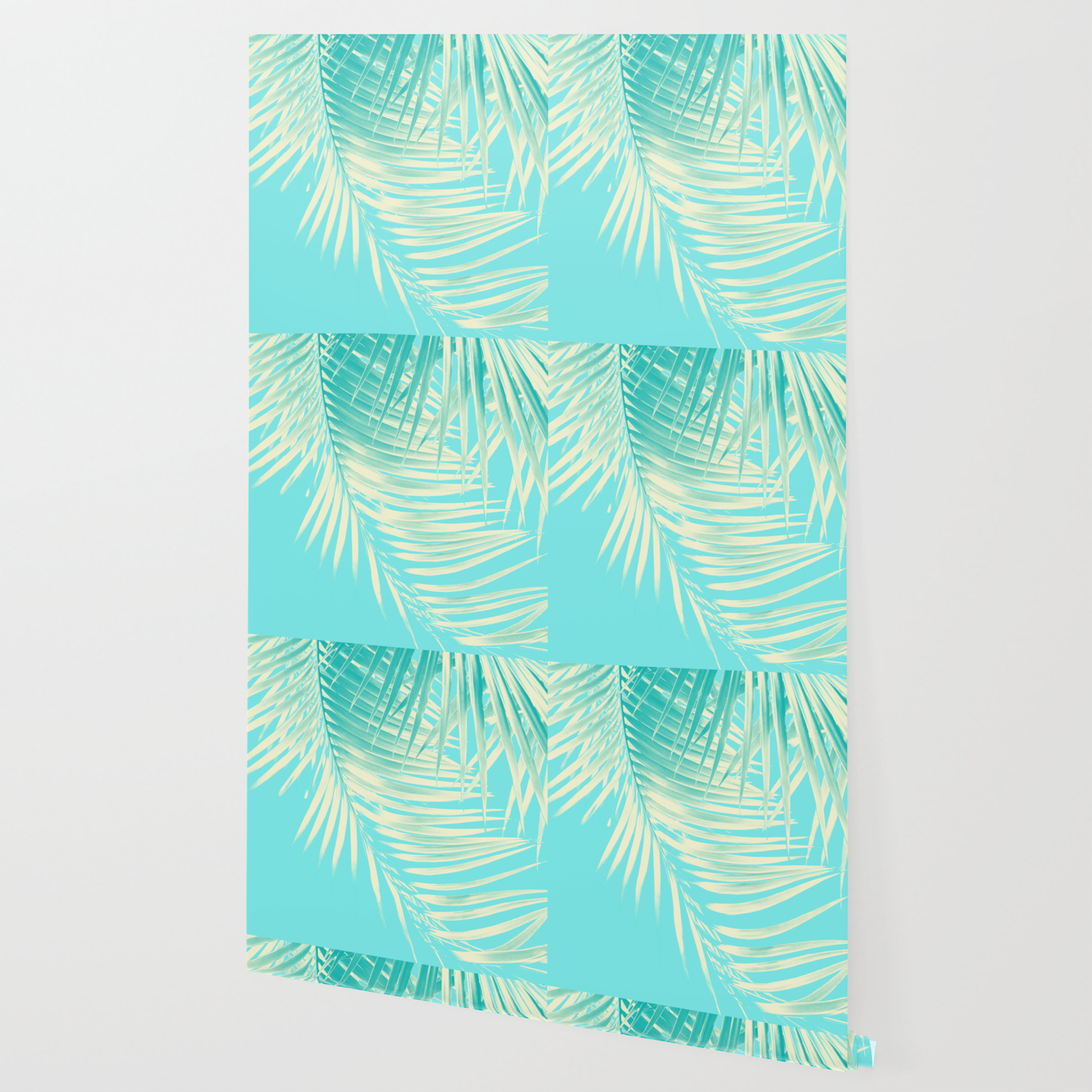 Palm Leaves Summer Vibes 4 Tropical Decor Art Society6 Wallpaper By Anitabellajantz Society6