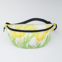 yellow poppies filed watercolor Fanny Pack