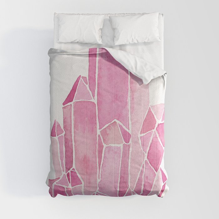 Rose Quartz Watercolor Comforter