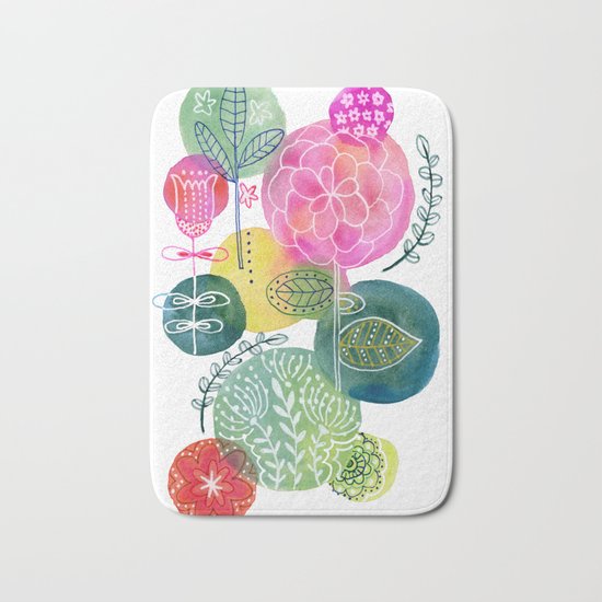 Blooming Circles Bath Mat
