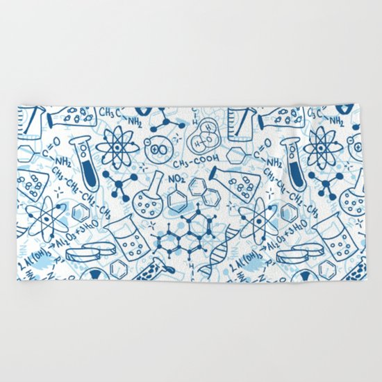School chemical pattern #2 Beach Towel
