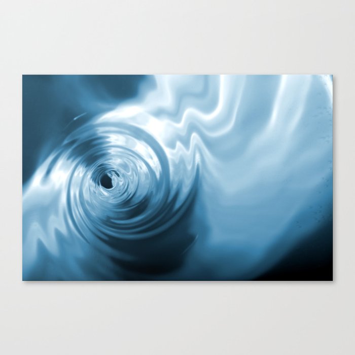 Blue Liquid Water Whirlpool Abstract Graphic Canvas Print