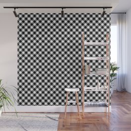Classic Gingham Black and White - 08 Wall Mural