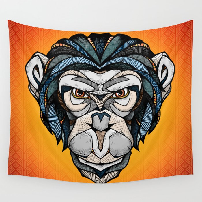 Chimpanzee Wall Tapestry