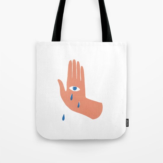 Teary Hand Tote Bag