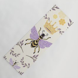 Queen Bee - Lavander Purple and Yellow Yoga Mat