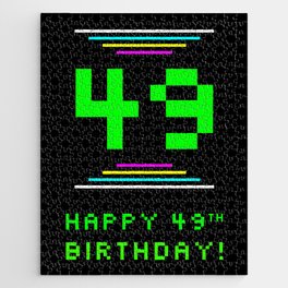 [ Thumbnail: 49th Birthday - Nerdy Geeky Pixelated 8-Bit Computing Graphics Inspired Look Jigsaw Puzzle ]