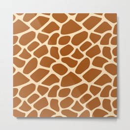 Giraffe Skin Print Metal Print