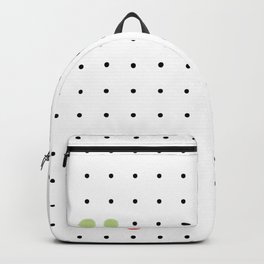 Black Polka Dots and unexpected friendship Backpack | Black and White, Vector, Pattern, Children 