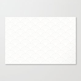 Beige and White Simple Scallop Curve Pattern Pairs DE 2022 Popular Color Crisp Muslin DE6212 Canvas Print