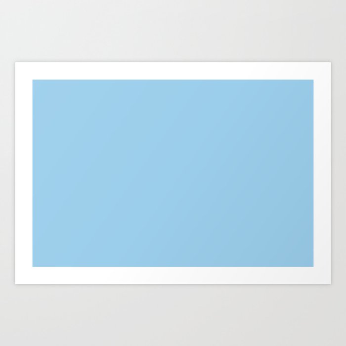 From The Crayon Box Cornflower Pale Pastel Blue Solid Color Art Print By Simply Solids Now Over 3800 Colors For Y Society6