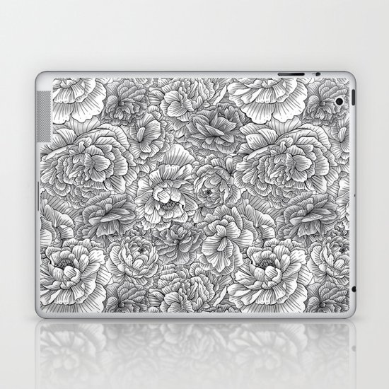 Black & White Blossom Laptop & iPad Skin