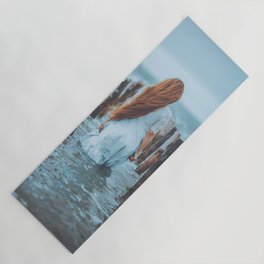 Last days of Virginia Woolf; tides of England's River Ouse female magical realism color portrait photograph / photography Yoga Mat