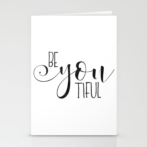 BE YOU TIFUL, Girls Room Decor,Girly Quote,Girls Bedroom Decor,Women Gift,Hello Beautiful,Morning Qu Stationery Cards