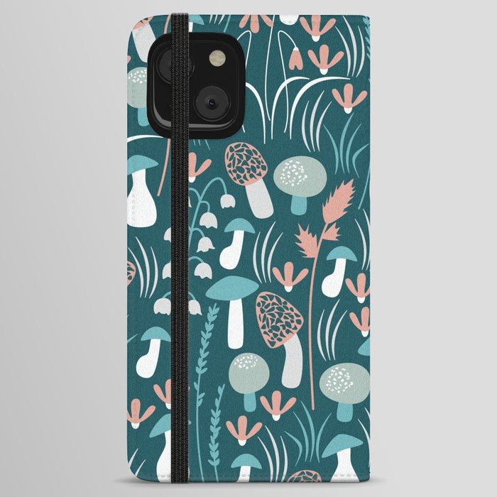 Fungi And Flowers (Aquatic) iPhone Wallet Case