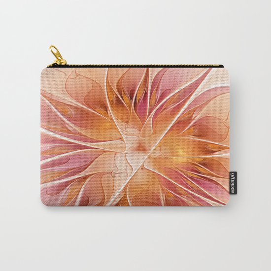 Floral Impression, Abstract Fractal Art Carry-All Pouch