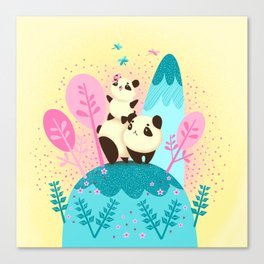 pandas Canvas Print
