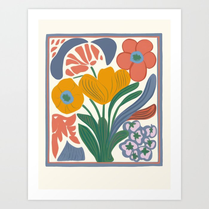 Matisse Summer Flowers Garden Art Print