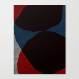 BLUE ORANGE COLORS MINIMALIST ABSTRACT ART - #03 by Seis Art Studio Canvas Print