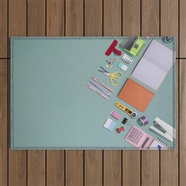 Stationary on green Outdoor Rug