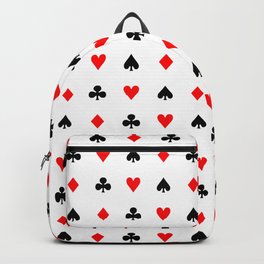 Playing cards pattern Backpack | Game, Player, Playingcards, Bet, Repeat, Symbol, White, Casino, Poker, Diamonds 
