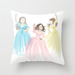 Sisters at Work Throw Pillow