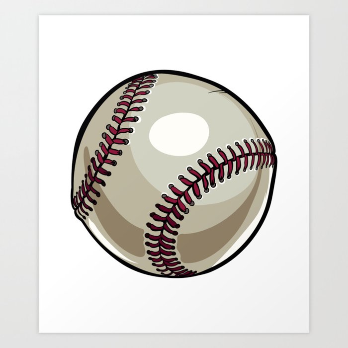 cartoon baseball ball